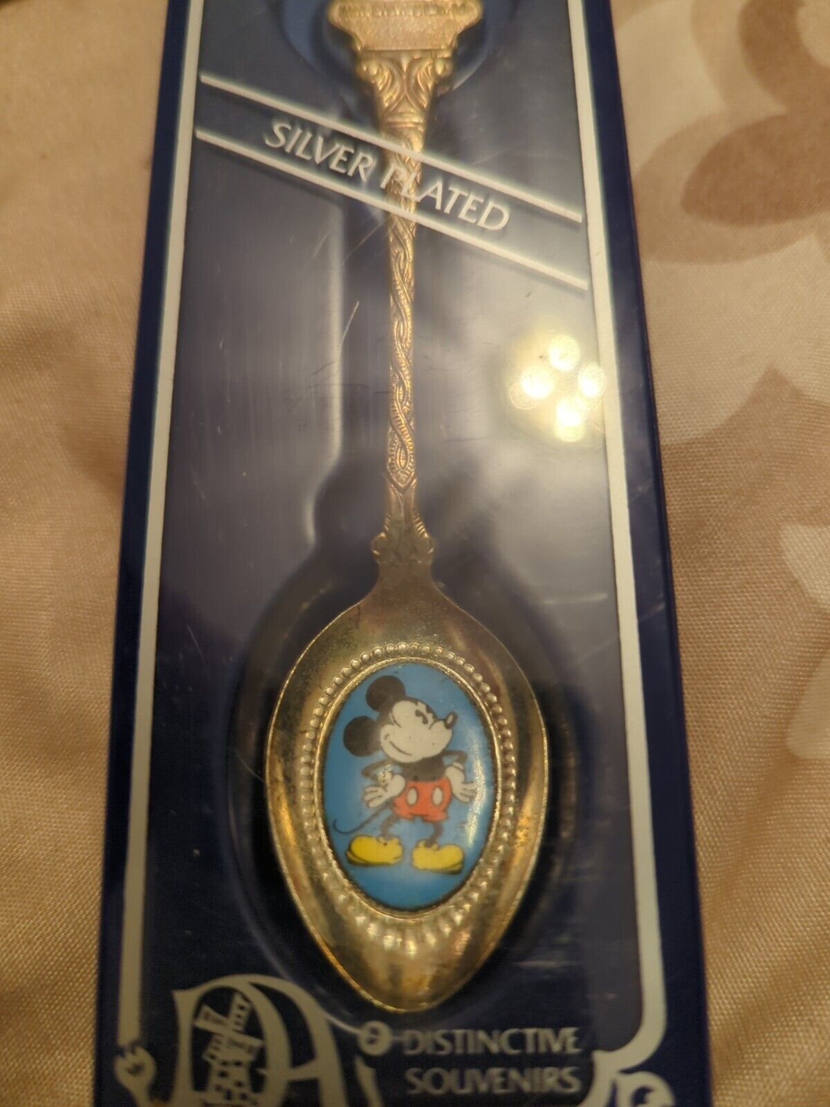 Vintage 1984 Walt Disney World Silver Plated Spoon In Original Case Mikey