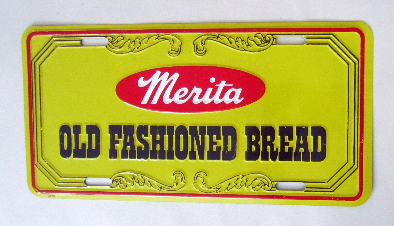 Merita Old Fashioned Bread License Plate NEW OLD STOCK Route Salesman Truck