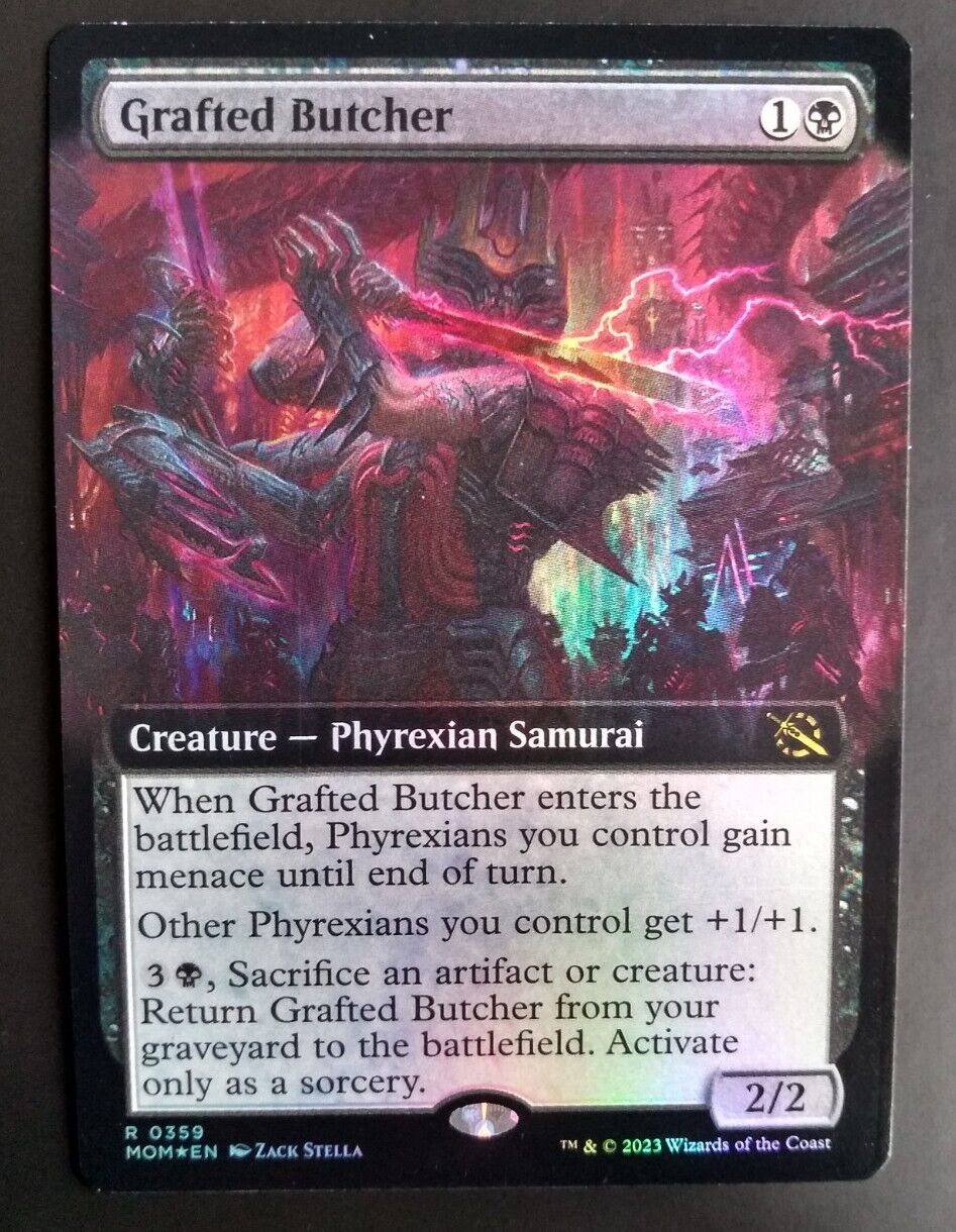 MTG March of the Machine - Grafted Butcher - Foil Extended Art Rare