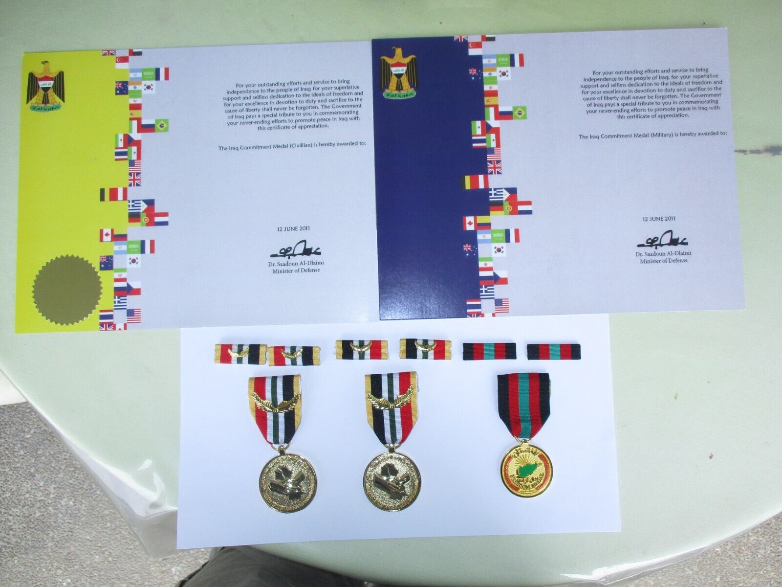 IRAQ COMMITMENT MEDAL (MILITARY & CIVILIAN) SETS/AFGHANISTAN FREEDOM MEDAL