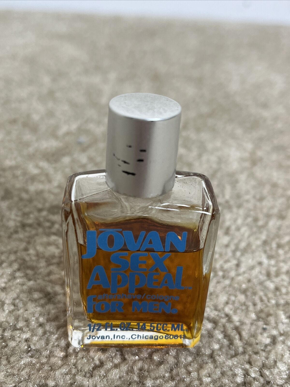 Vintage JOVAN Sex Appeal for Men Aftershave Cologne 1/2 oz Bottle 80% Full