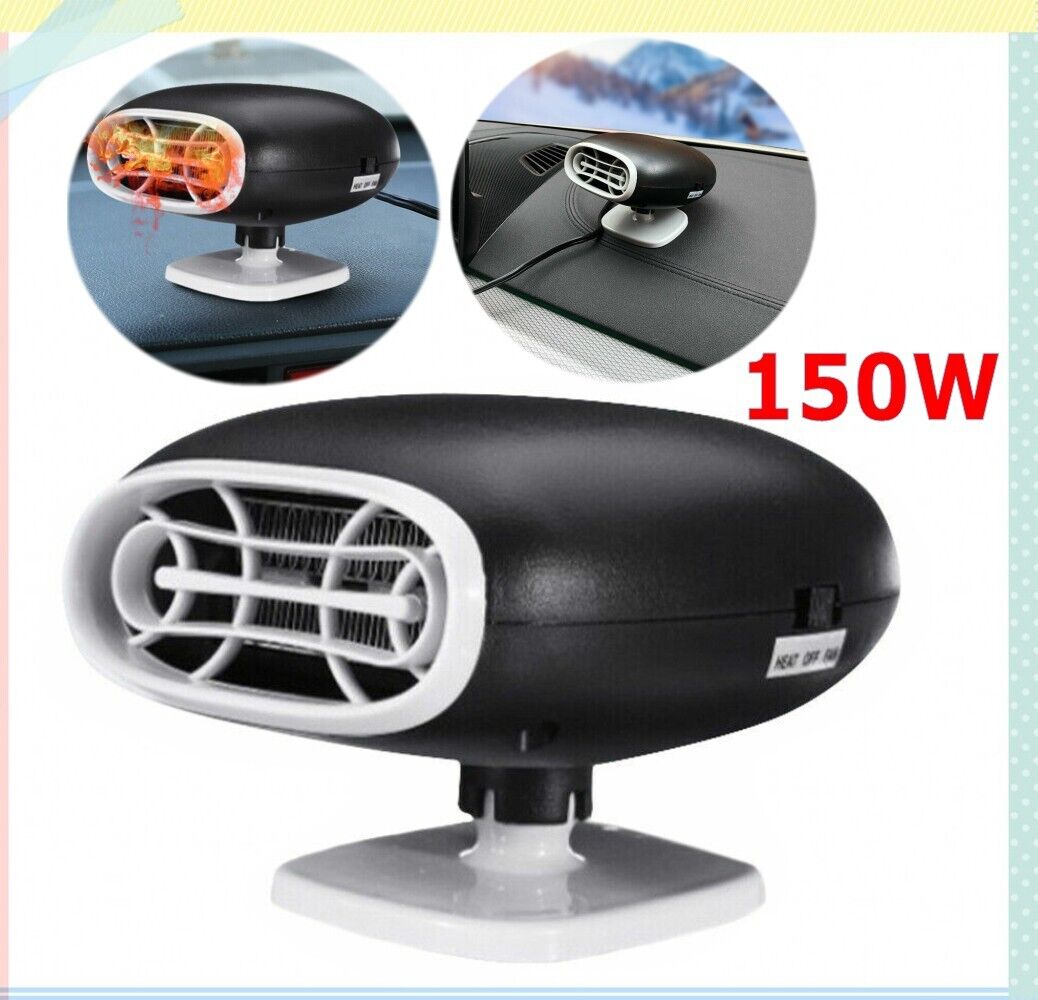Portable 150W Electric Car Heater 12V DC Heating Fan Defogger Defroster Demister