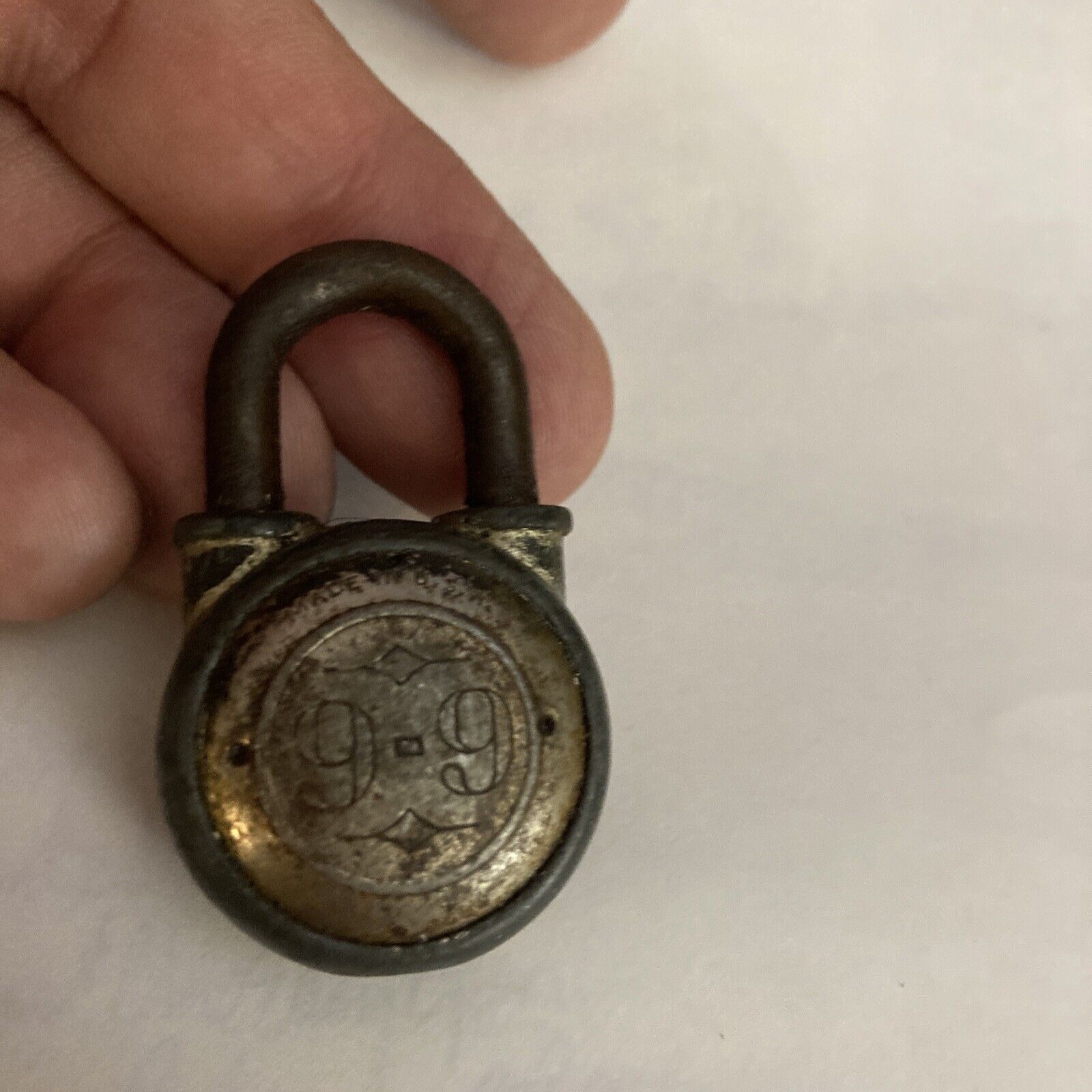 Walsco Lock 9-9 Small Vintage No Key