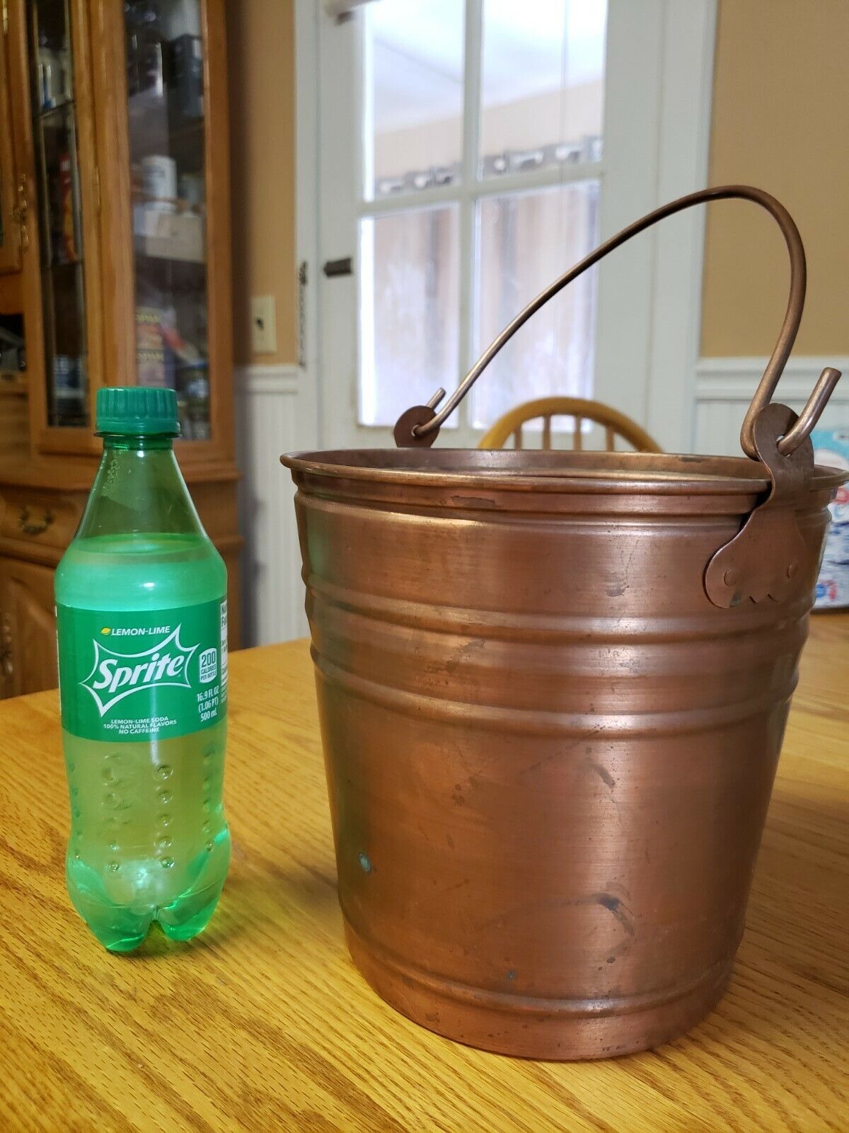 Vintage Smith and Hawken SOLID Copper Bucket Pail WITH HANDLE