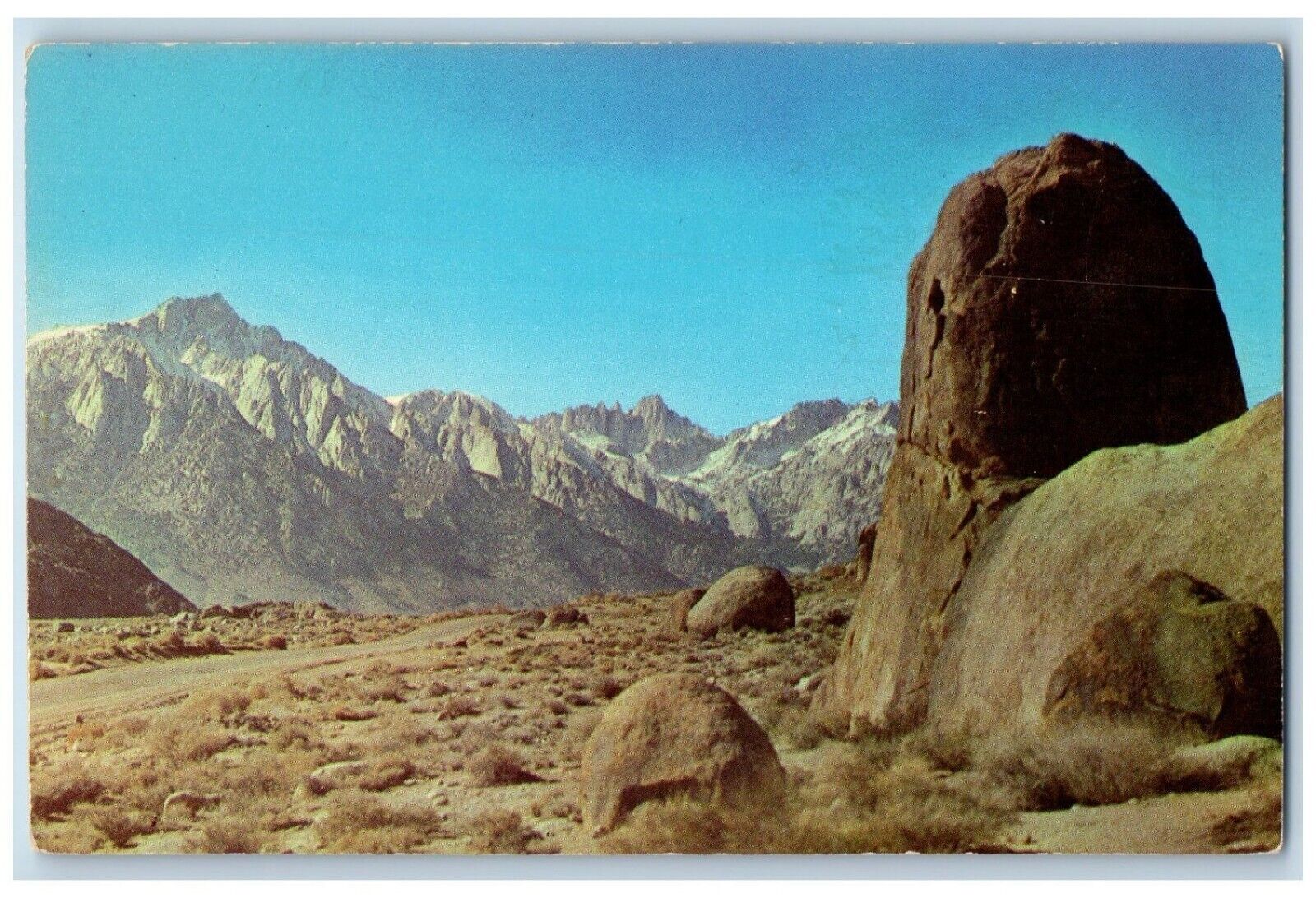 c1960 Mount Whitney Majestic Mountain Peak Eastern Slopes California CA Postcard