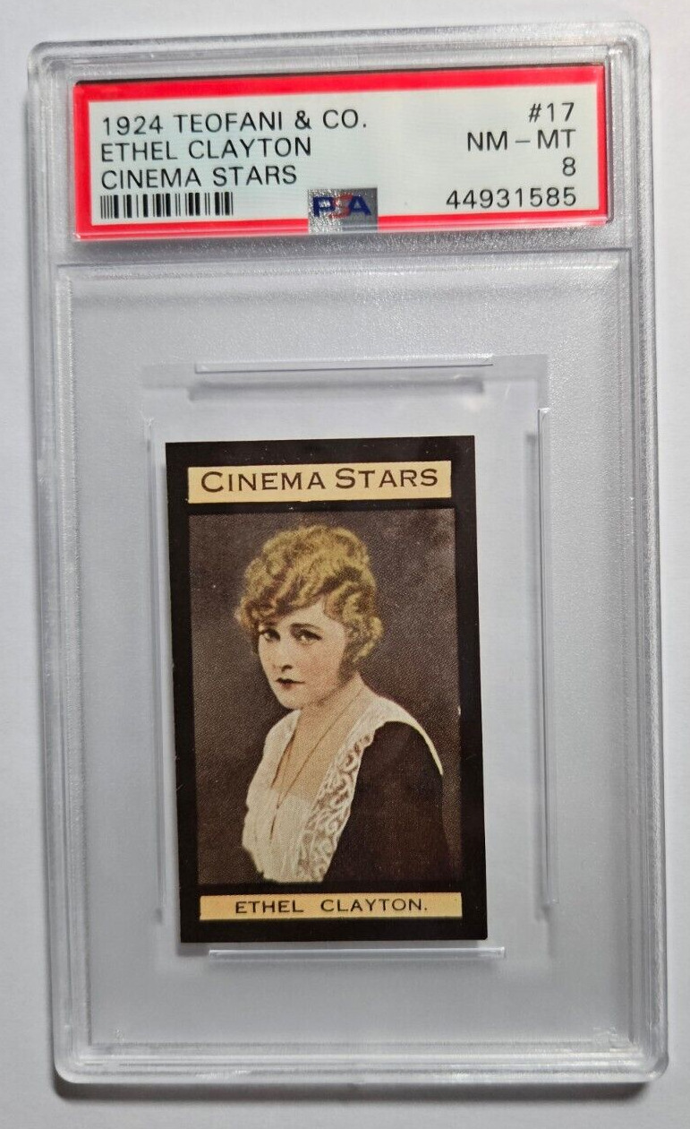 1924 TEOFANI CINEMA STARS #17 ETHEL CLAYTON PSA 8 NM-MT HIGHEST GRADED POP 1
