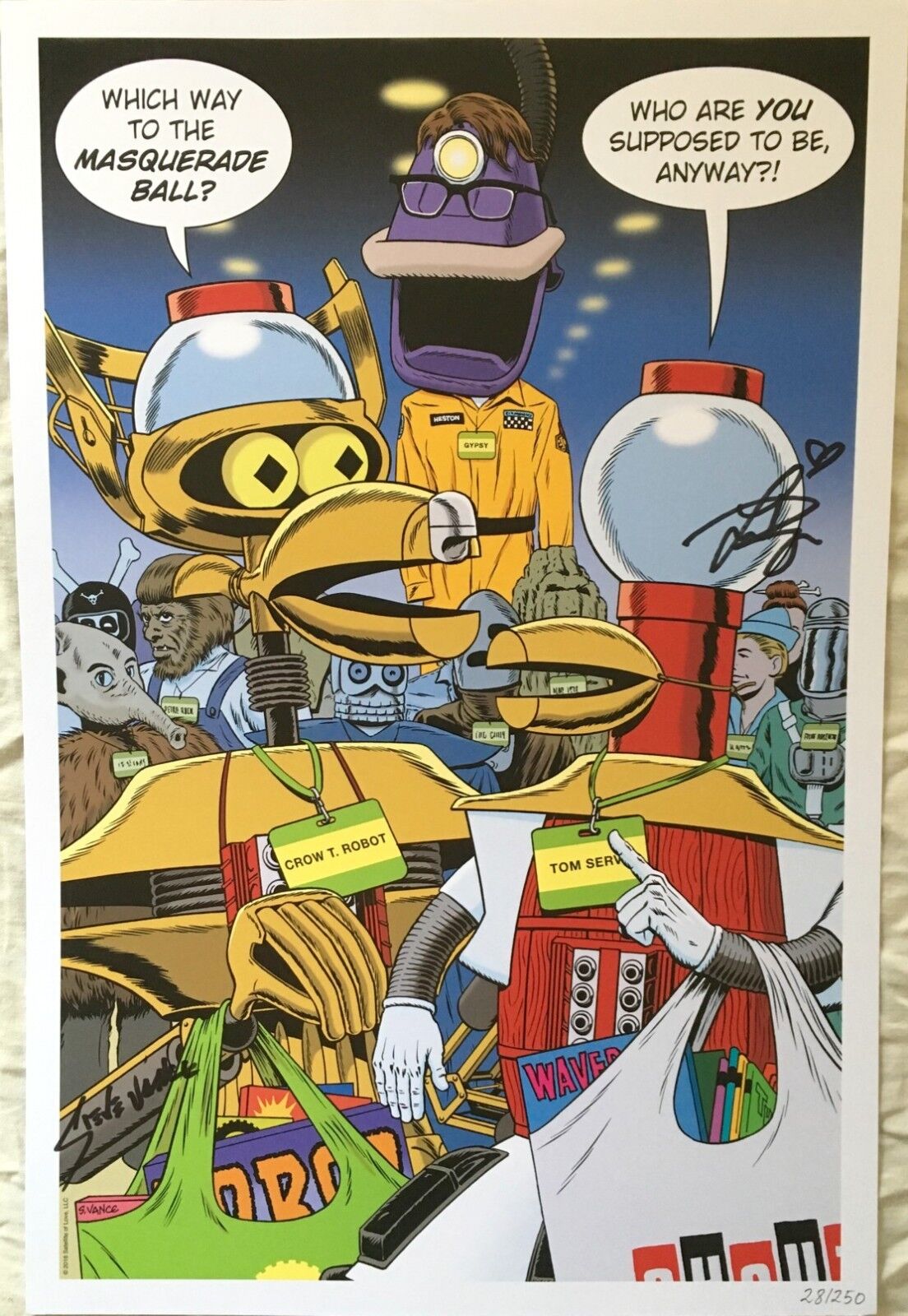 Mystery Science Theater 3000 signed autographed 2018 SDCC litho #250 Felicia Day