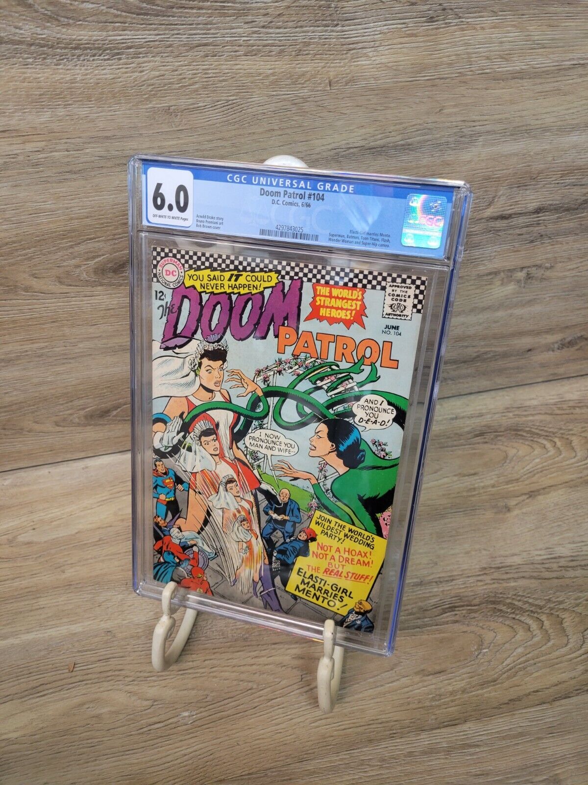 Doom Patrol #104 - 1966 DC Comics Silver Age Issue -  CGC 6.0