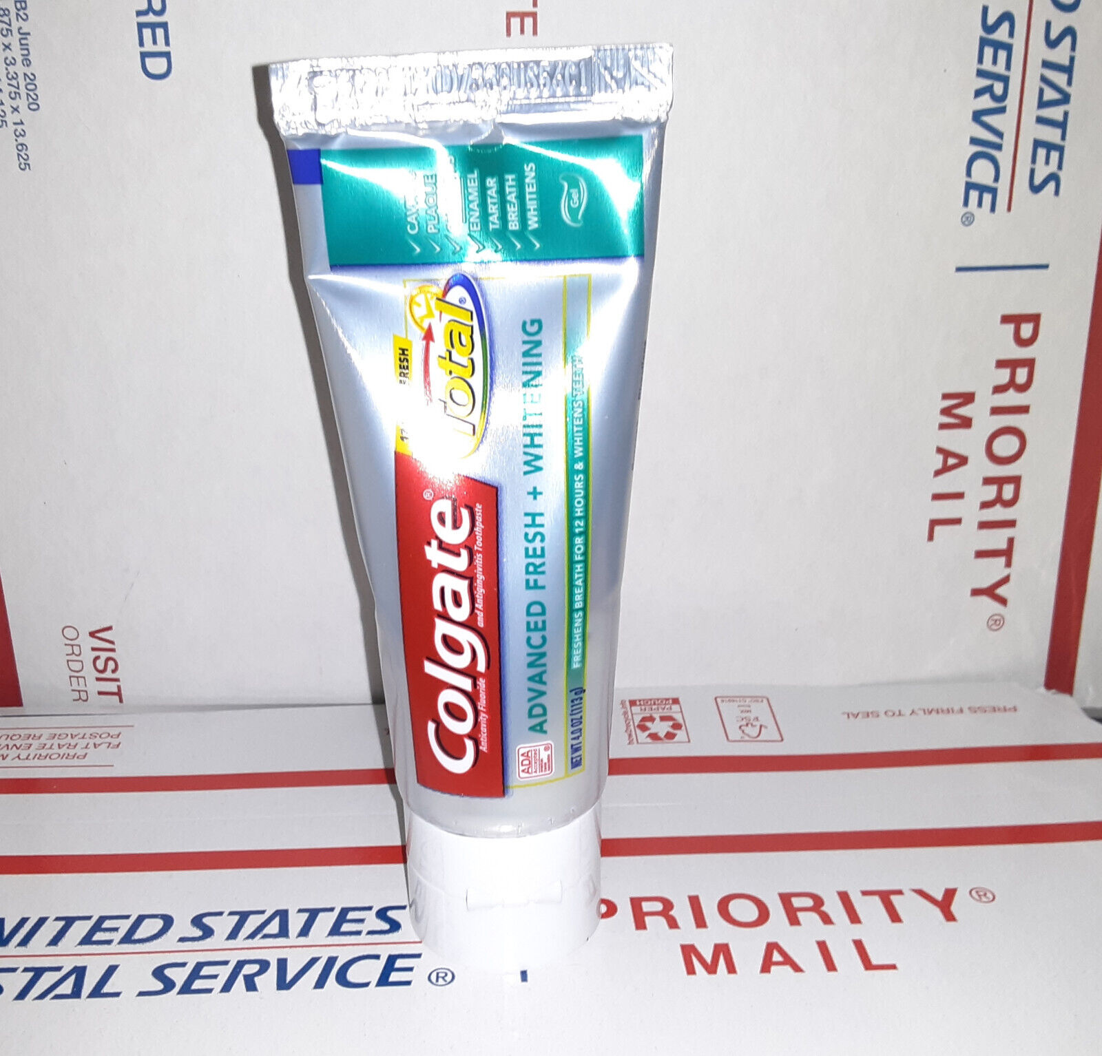 Colgate total advanced fresh toothpaste original formula Triclosan Read