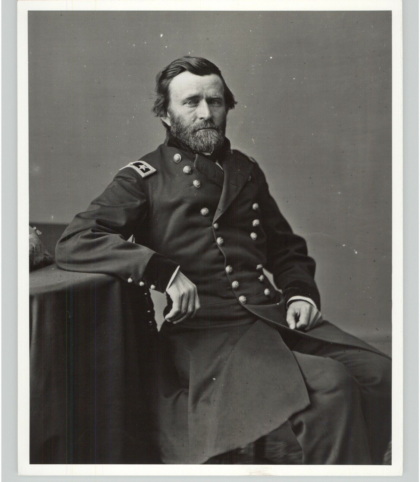 CIVIL WAR GENERAL & President Ulysses S Grant Mathew Brady Photo 1860s Pr. 1950s