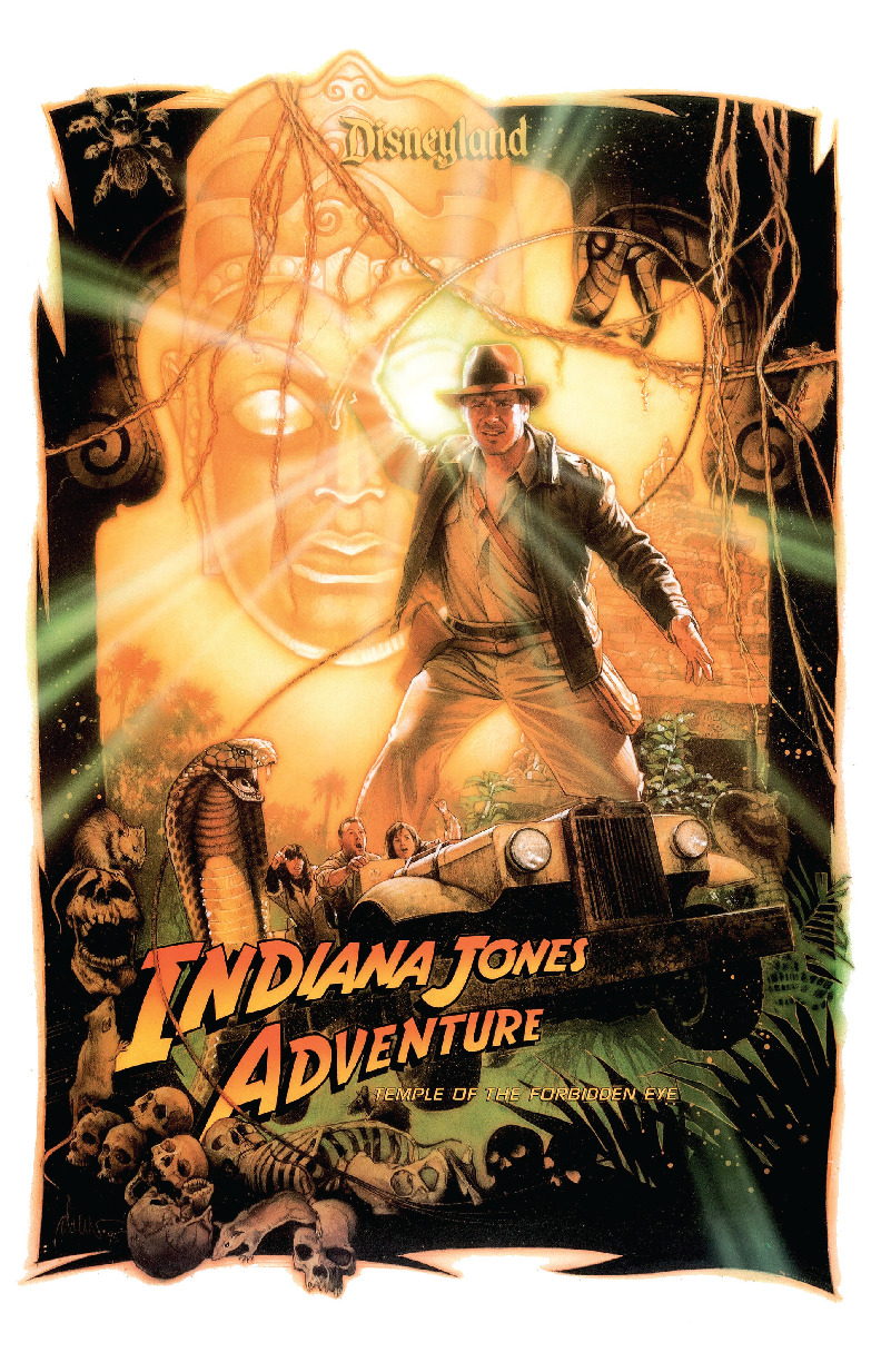 Disneyland Indiana Jones Adventure Temple of the Forbidden Eye Attraction Poster
