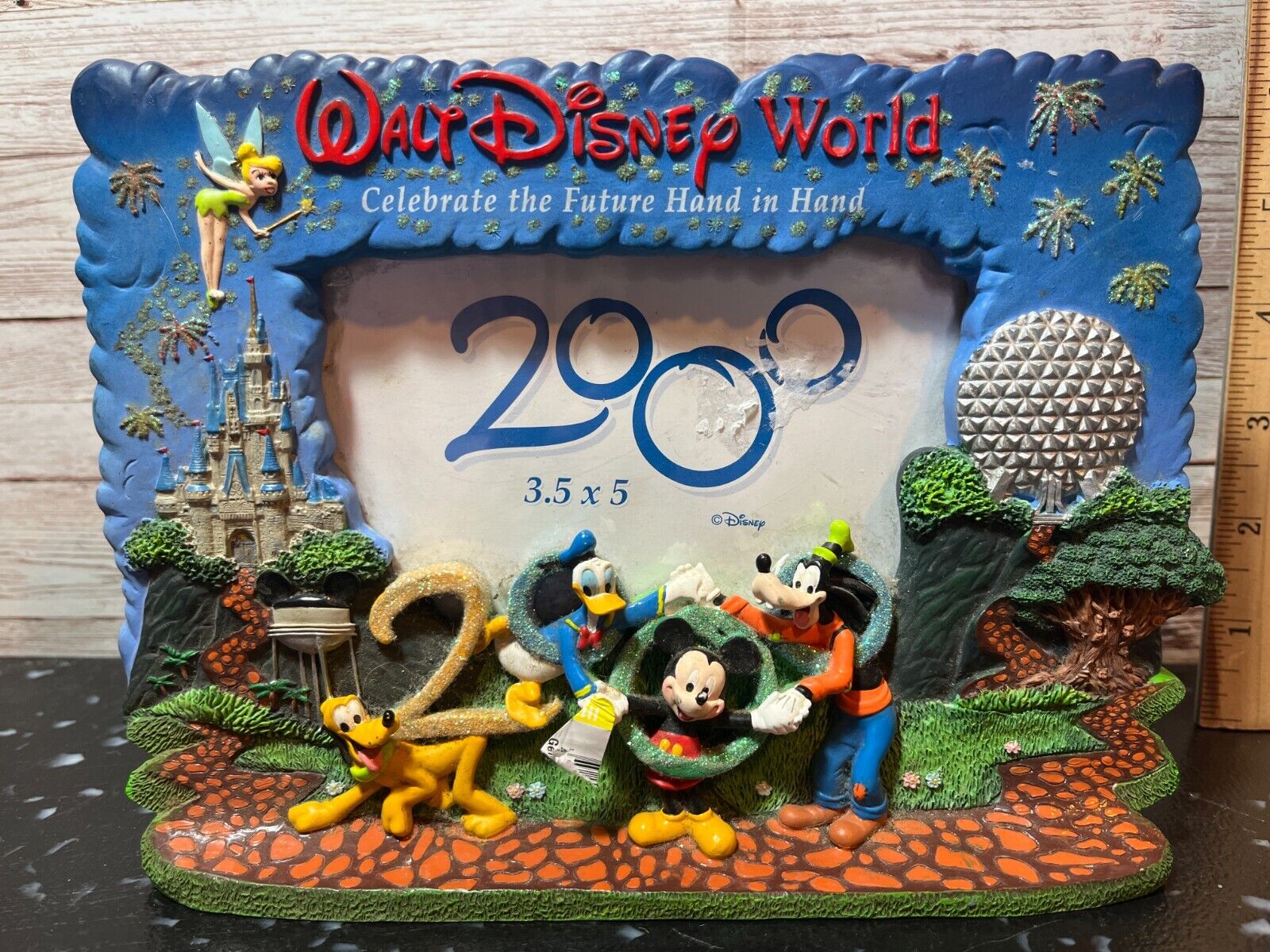 Walt Disney World Frame 2000 Millennium Celebration Picture Frame Mickey Goofy