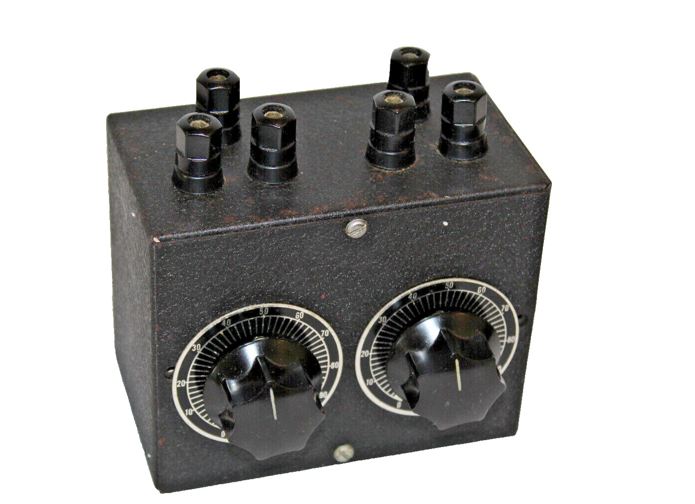 Vintage Metal Lab Use Scientific Dual Wire Wound Rheostat  - 10K Ohm