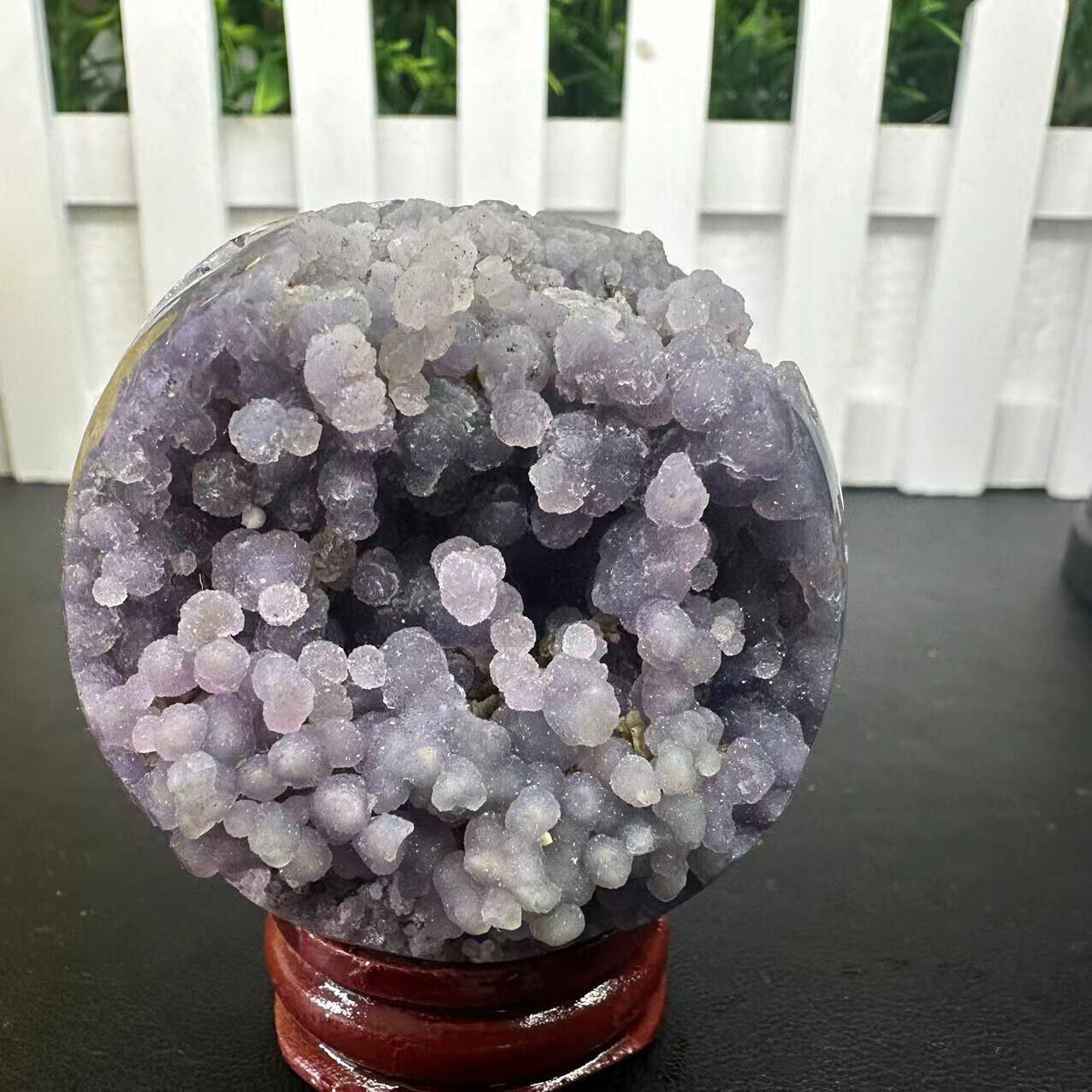 200g Natural Agate Grape Quartz Sphere Crystal Energy Ball Reiki Healing Decor