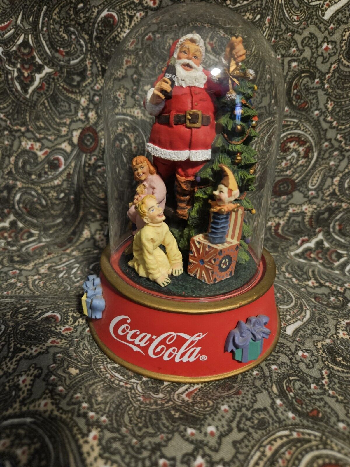 Franklin Mint Coca-Cola Dome Santa Clause ~ 1996 - THINGS GO BETTER WITH COKE