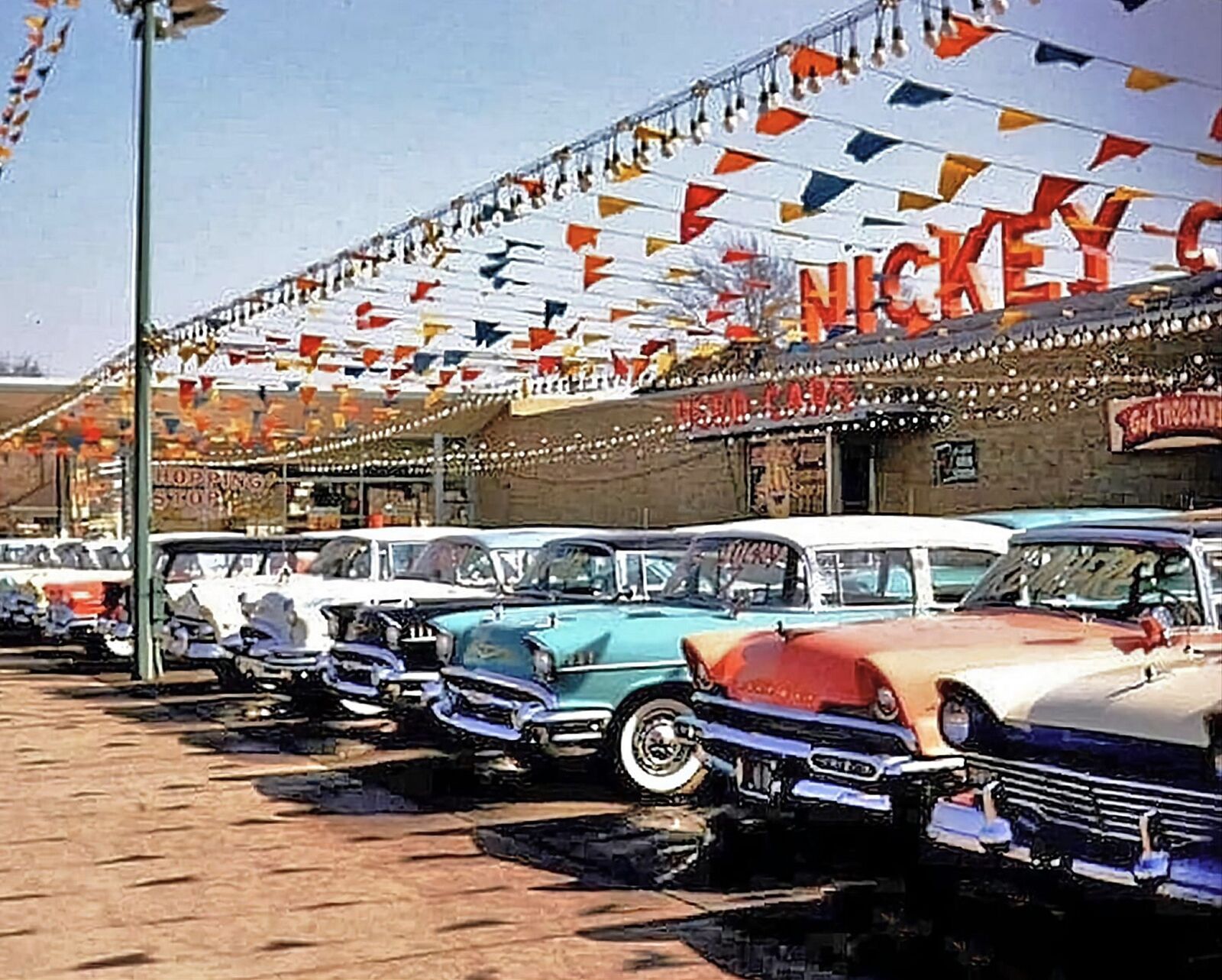1958 USED CAR LOT Photo  (224-G)