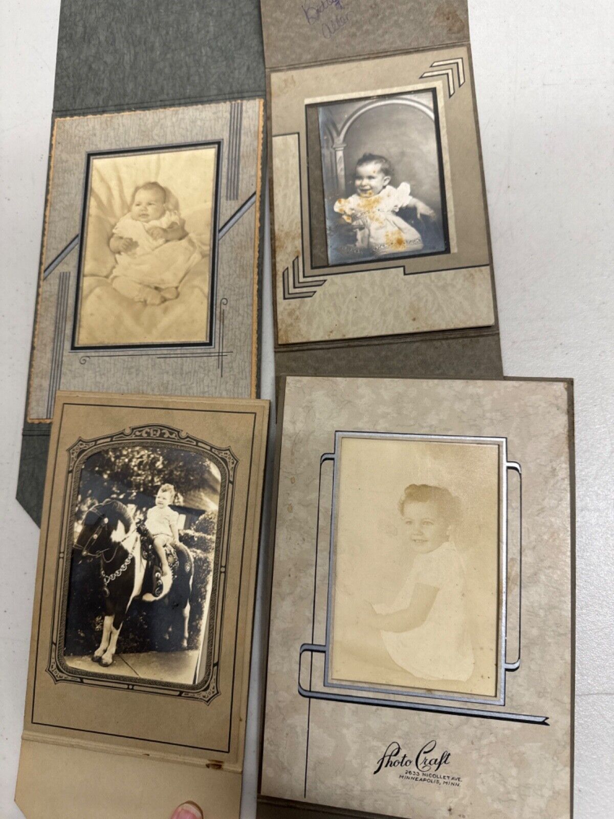 4 vintage Photographs of Babies