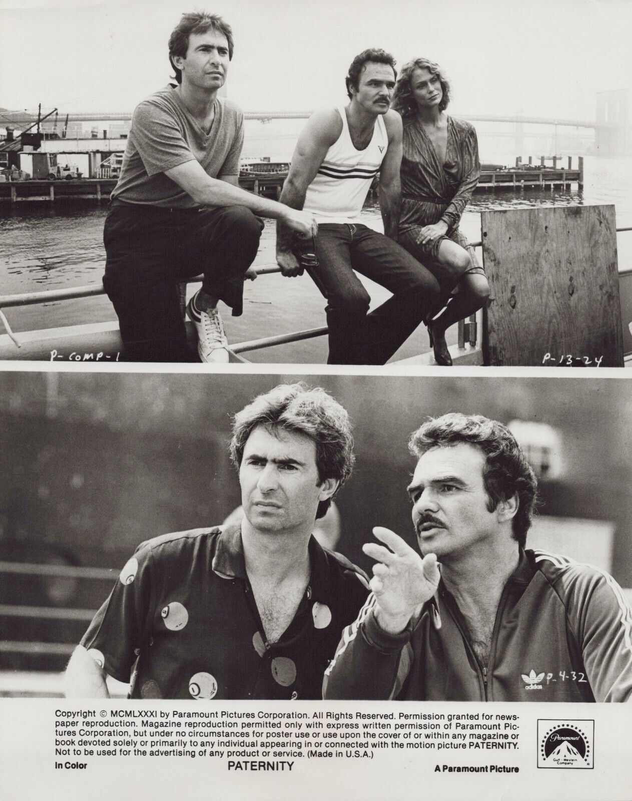 Burt Reynolds + Beverly D'Angelo in Paternity (1981) ❤🎬 Paramount Photo K 130