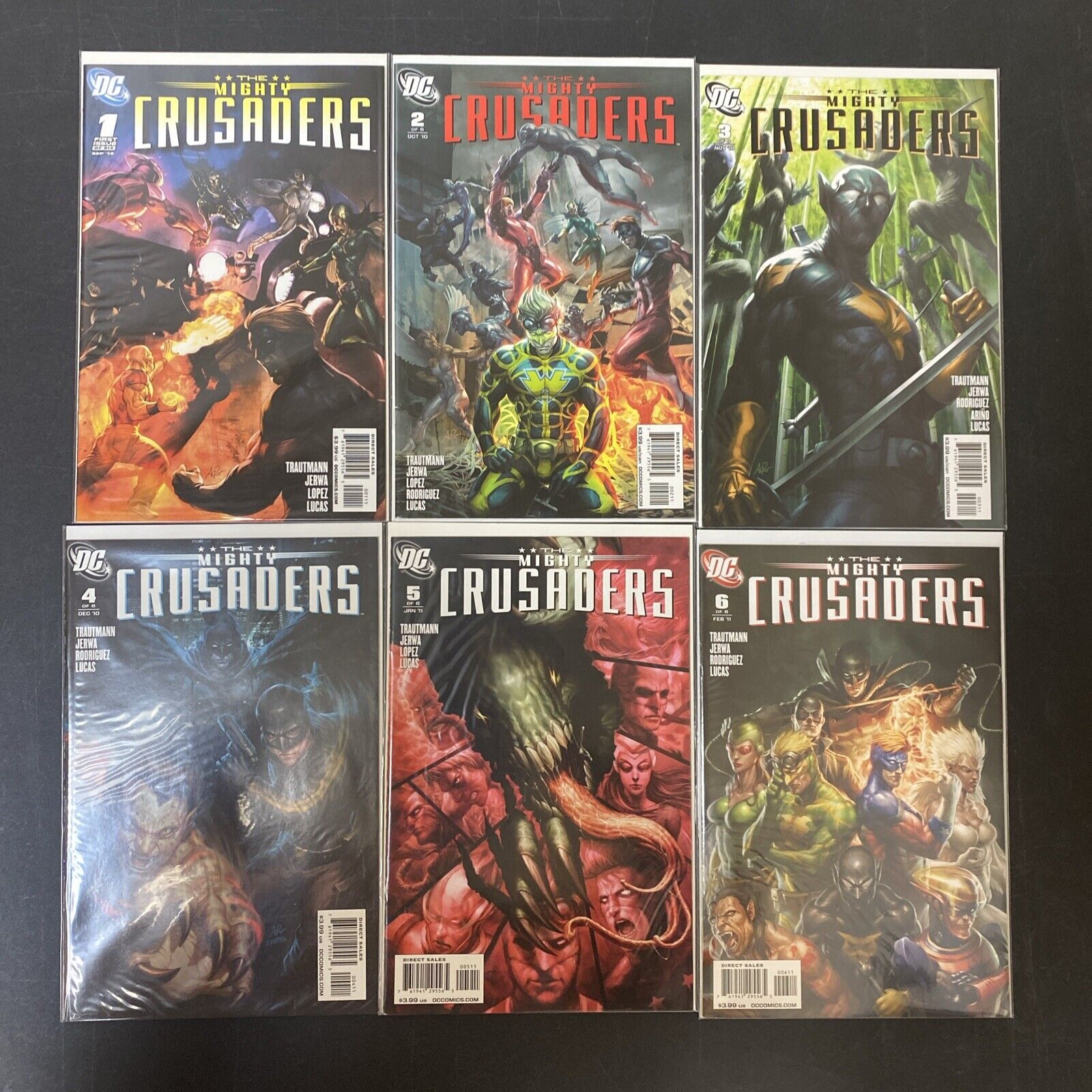 DC THE MIGHTY CRUSADERS #1-6 COMPLETE RUN 2010 NM