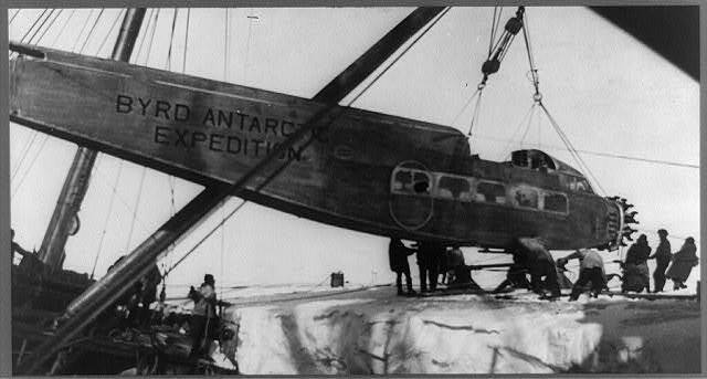 All-Metal Plane,flagship CITY OF NEW YORK,c1929,Byrd Antarctic Expedition,ice
