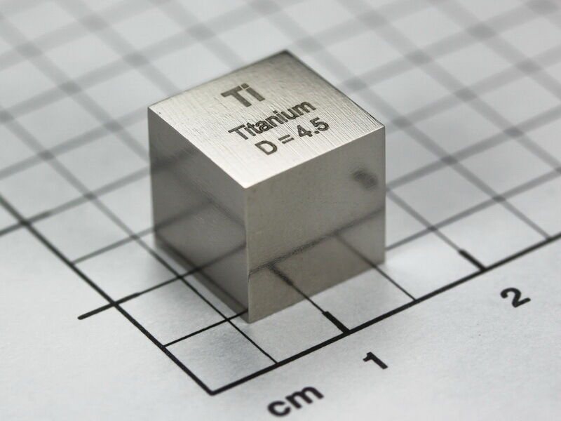 Titanium density cube 10.0mm - hand made to 0.01mm accuracy