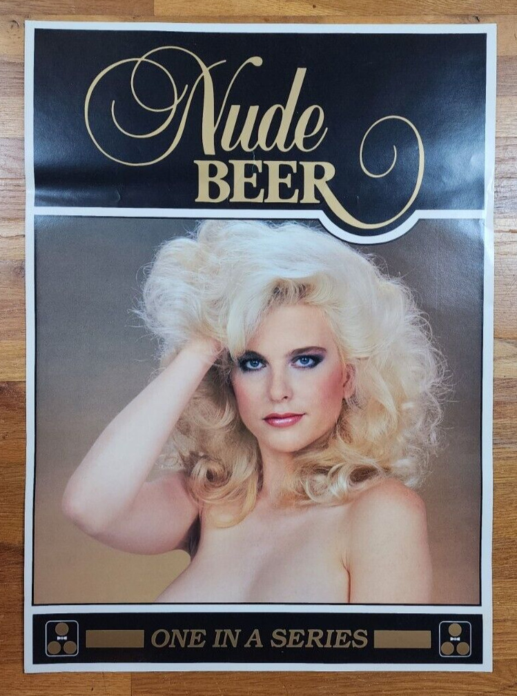 Vintage Nude Beer Poster.  17-1/2