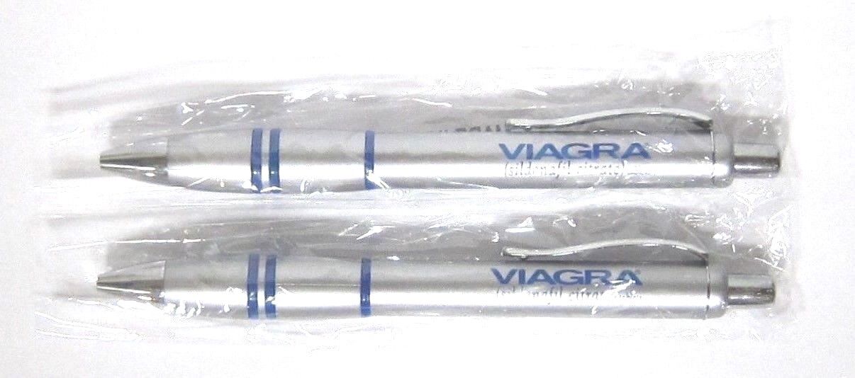 Drug Rep VIAGRA Collectible Pharmaceutical Pens x 2 RARE