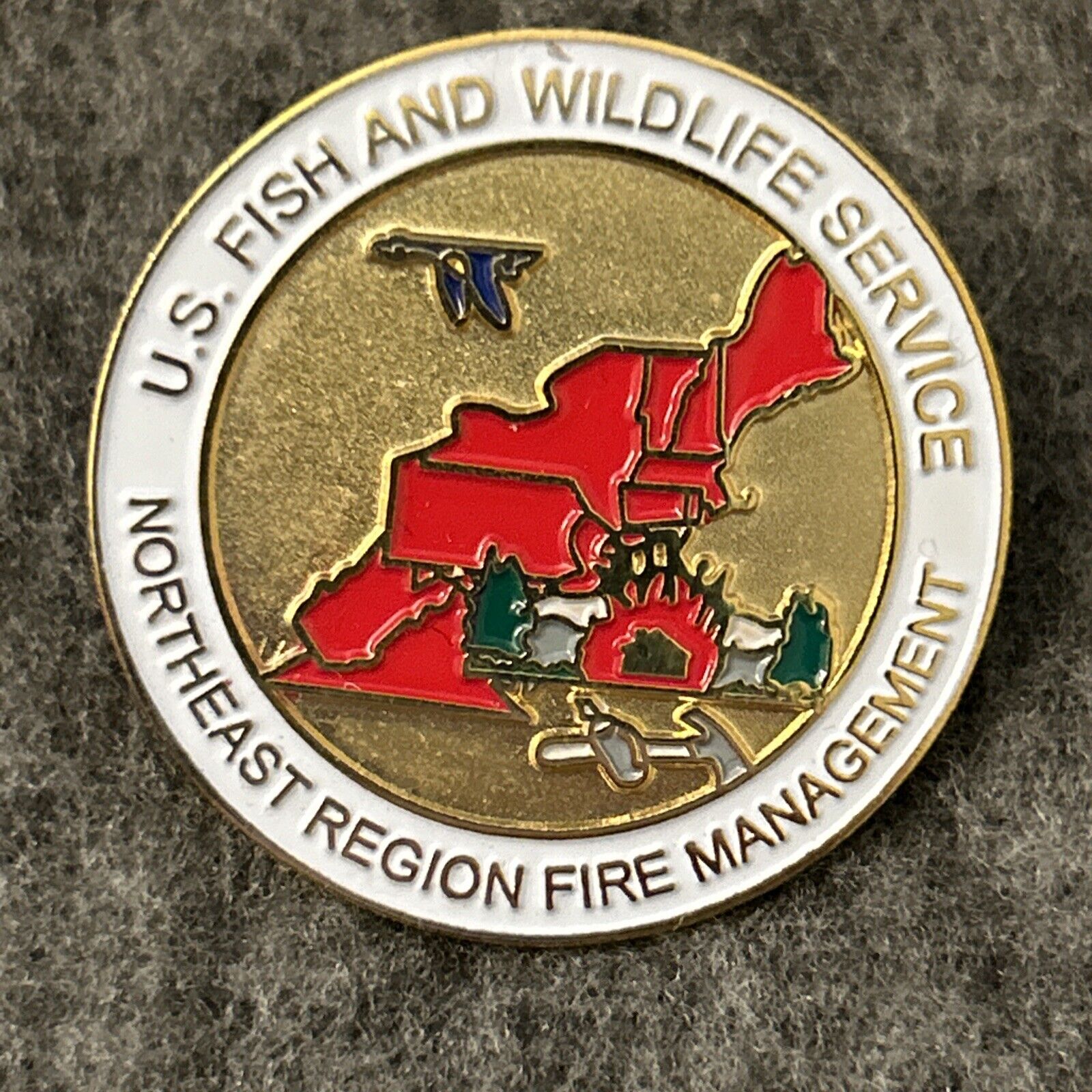 Northeast Region Fire Management, U.S. Fish And Wildlife Service Lapel Pin