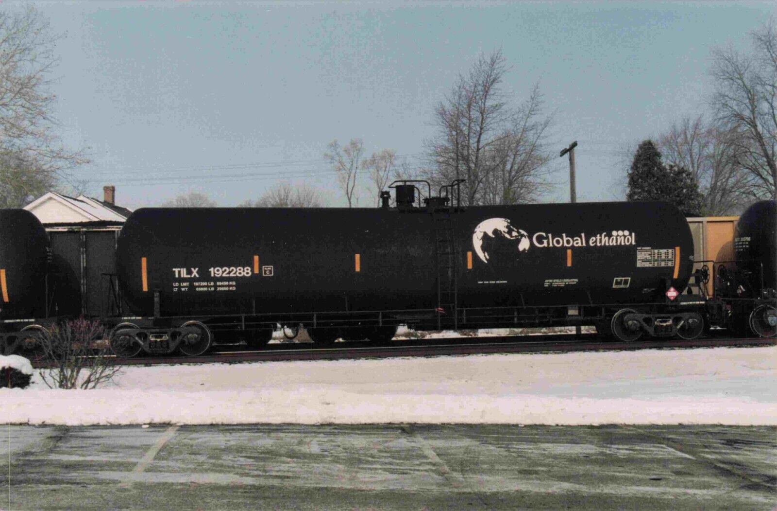 Tilx 192288 Global Ethanol In Snow Tanker Train Photo 4X6 #623