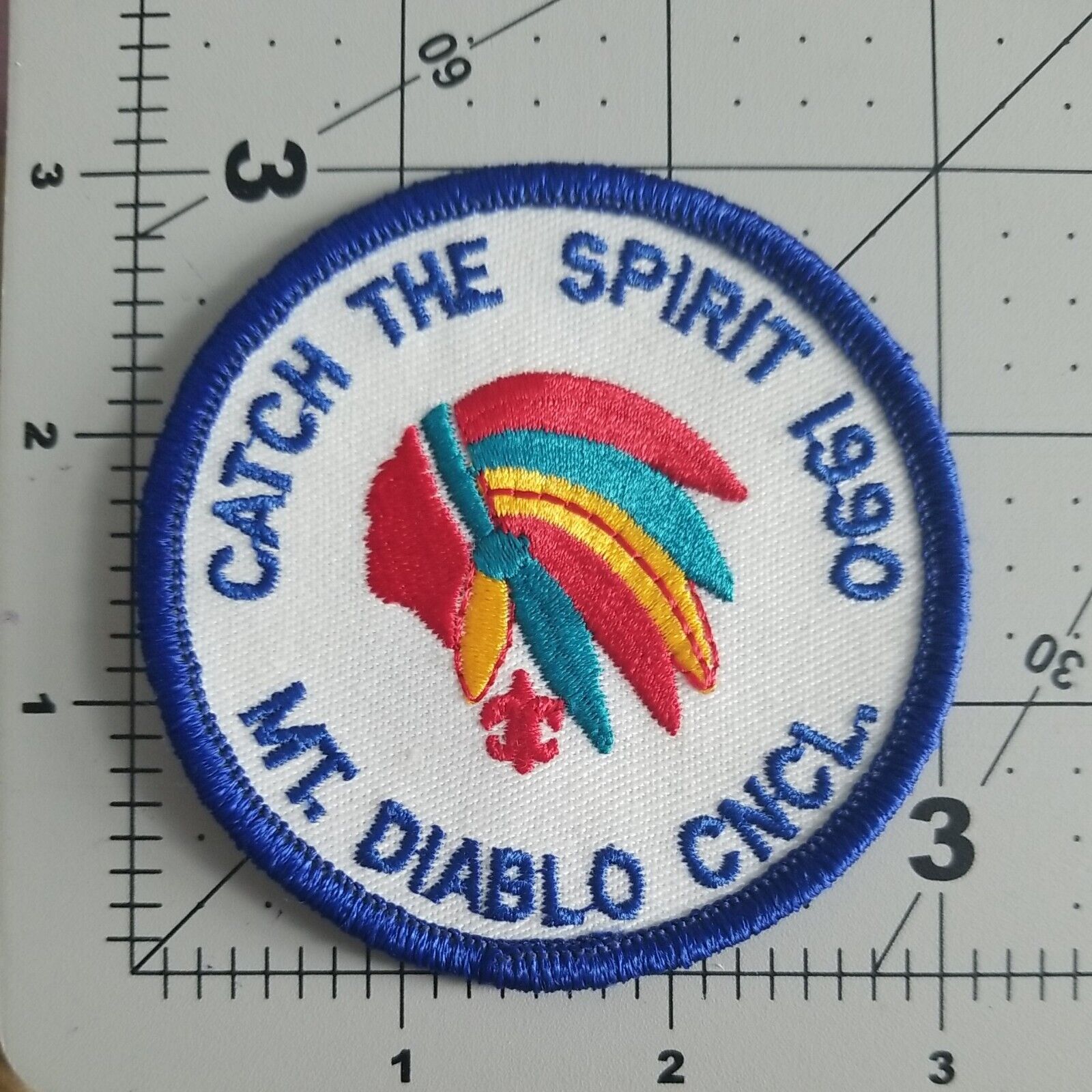 BSA Patch Mount Diablo Council CA 1990 Catch The Spirit Native American