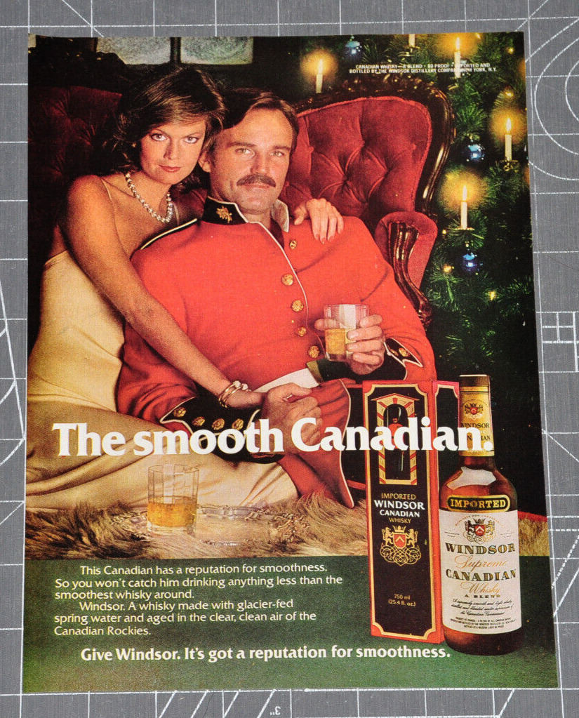 Windsor Canadian Imported Whisky 1977 Vintage Print Ad - the Smooth Alcohol
