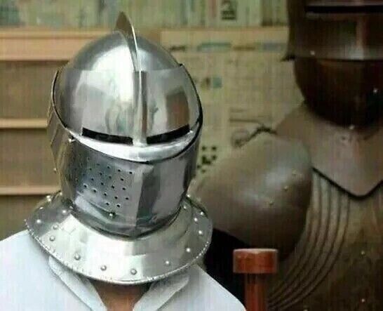 20 Gauge Battle Ready Knight Armor Steel Helmet Medieval Close for Cosplay