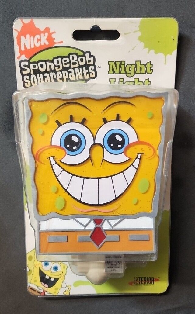 Vintage NIB Spongebob Squarepants Night Light NEW RARE IN PACKAGING