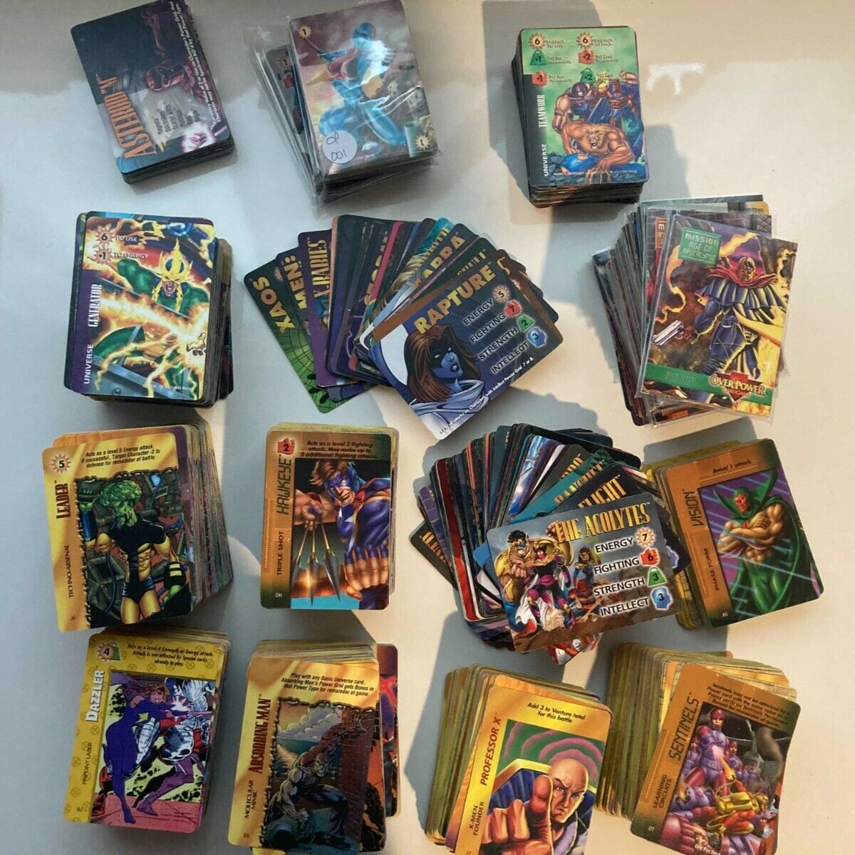 Marvel DC Image OverPower card lot - 1,490 cards. No duplicates. $900+ value