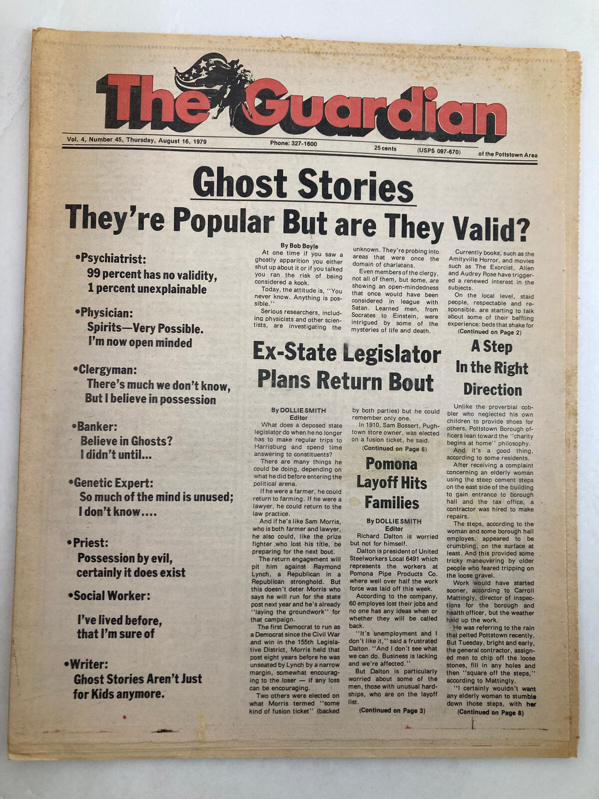 The Guardian Newspaper August 16 1979 Vol 4 #45 Ghost Stories They're Popular