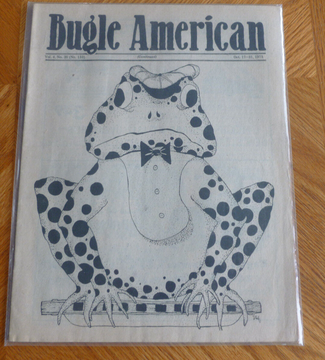 Bugle American #133 October 17 1973 Toad Cover Vietnam Vets Against the War