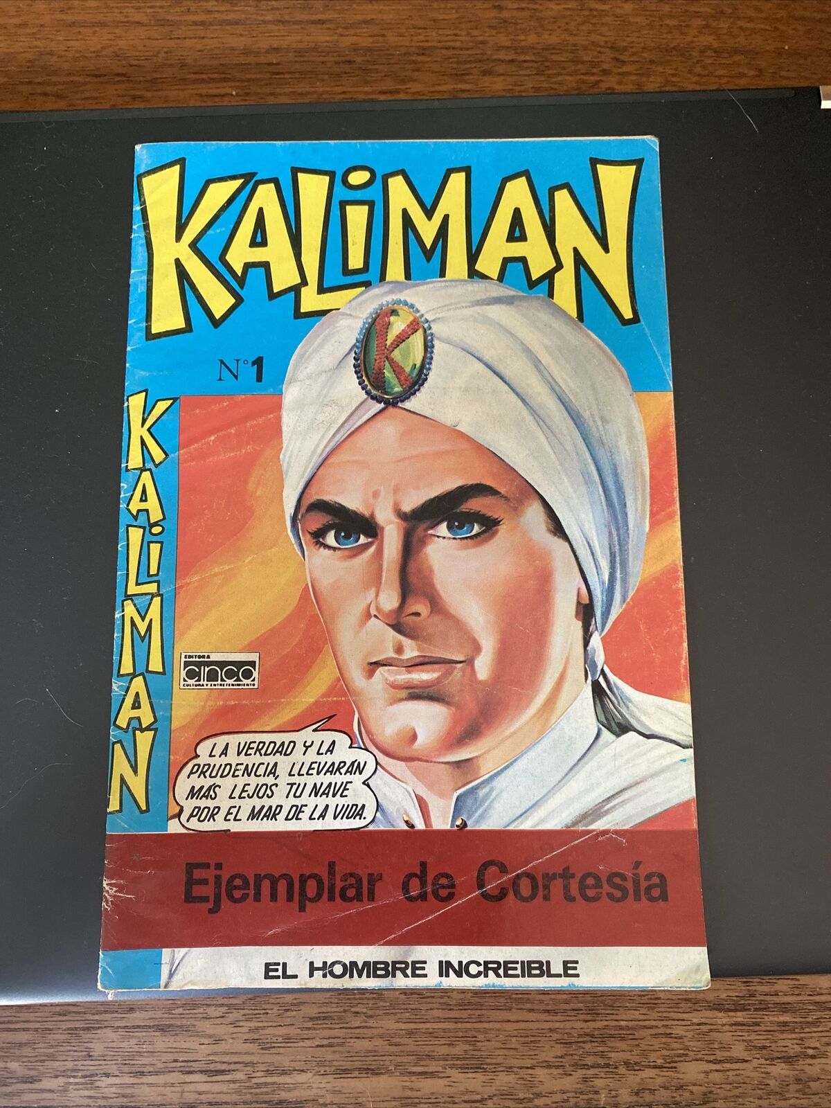Ultra Rare Kaliman Comic Book # 1 El Hombre Increible 1965/1976