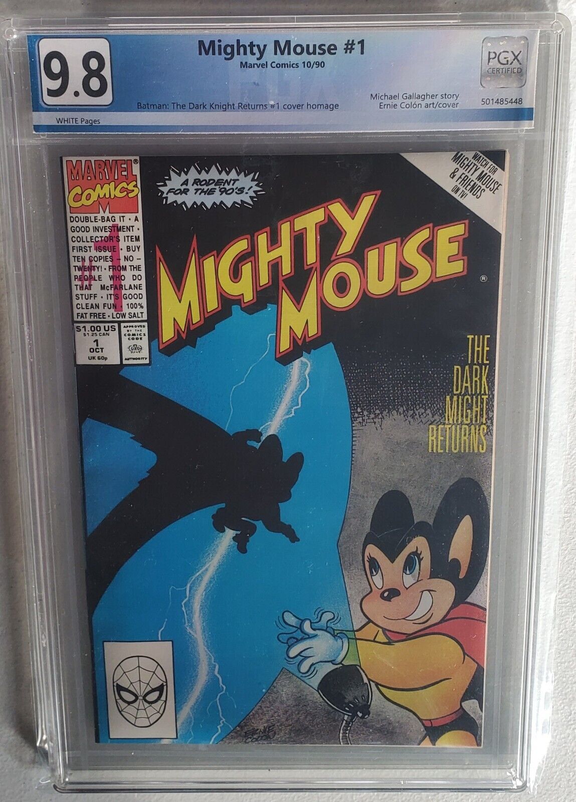 Mighty Mouse  1 NOT  CGC PGX GRADED 9.8 Marvel 1990 Batman Dark Knight Returns