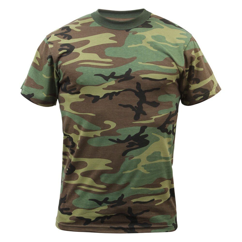 Rothco 8777 Mens Woodland Camo Short Sleeve T-Shirt (Small-2XL)