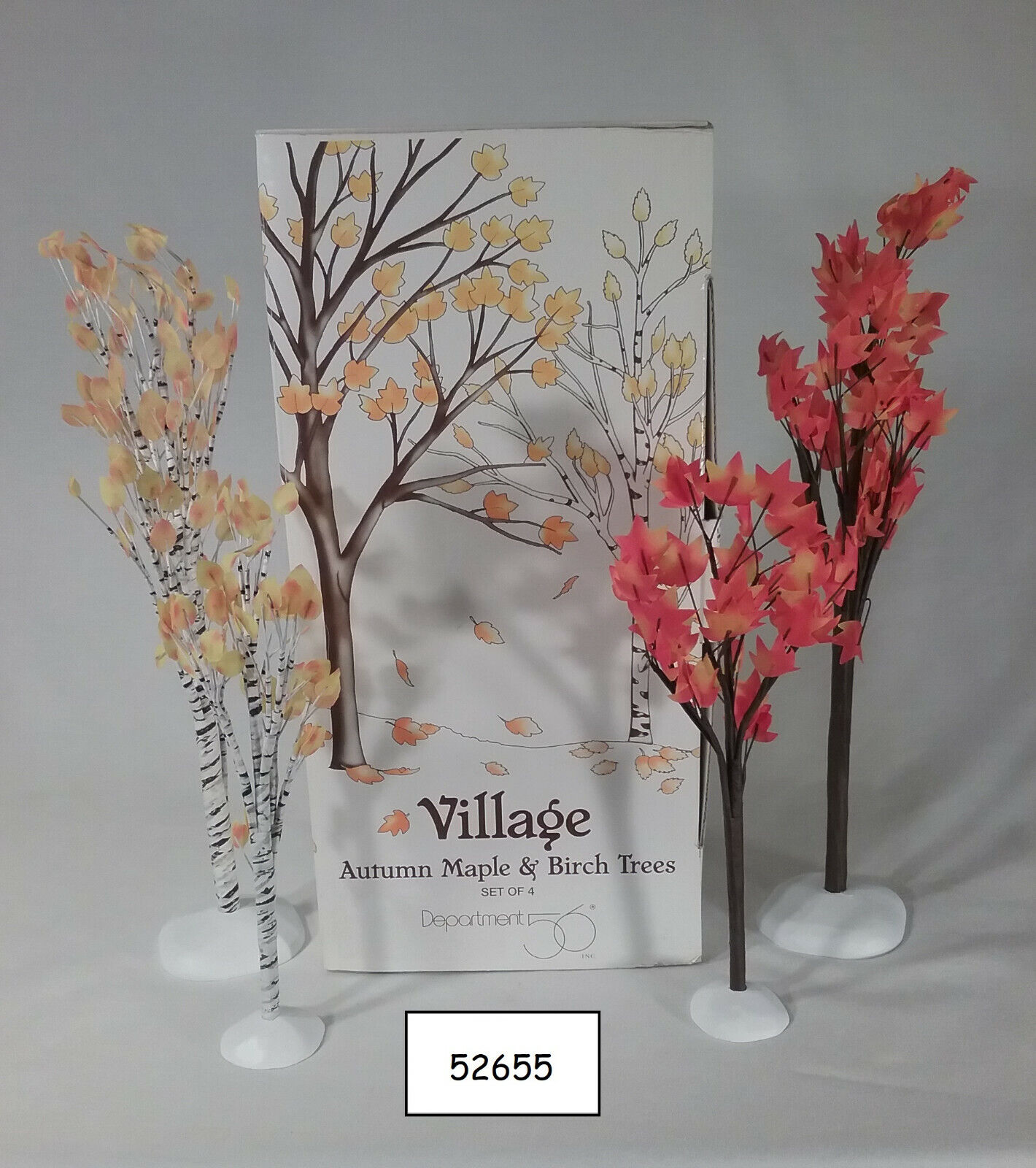 dept 56 Christmas in the City accessories--Autumn Maple & Birch trees -- #52655