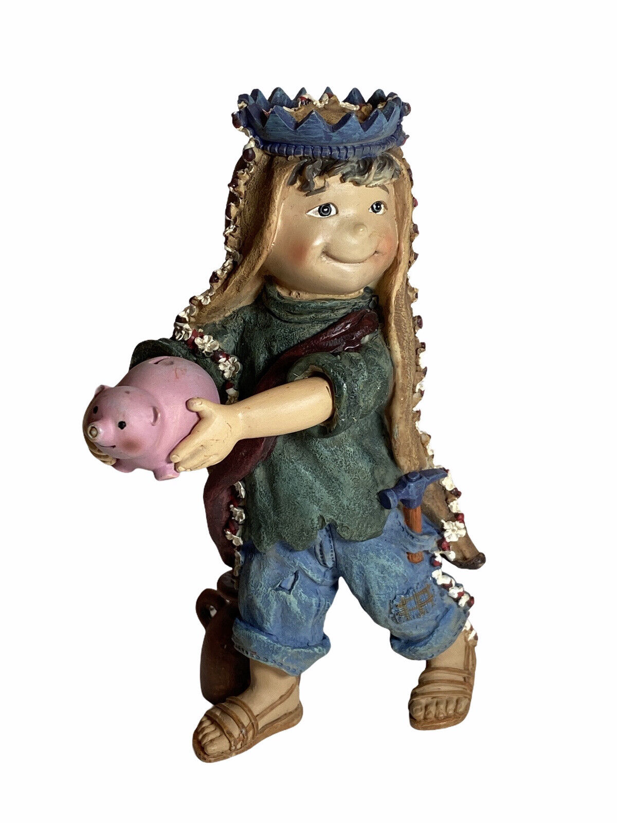 Sandy Tuzinski Nativity Wise Man Piggy Bank Button Jar Kids Christmas Pageant