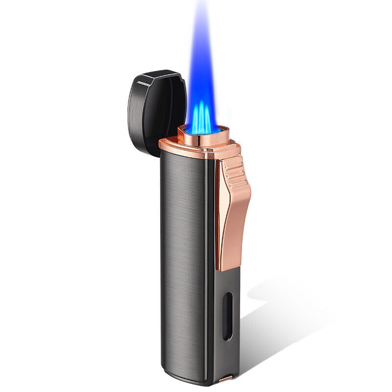 Torch Lighter in PocketSize Adjustable Triple Jet Flame Refillable Cigar Lighter