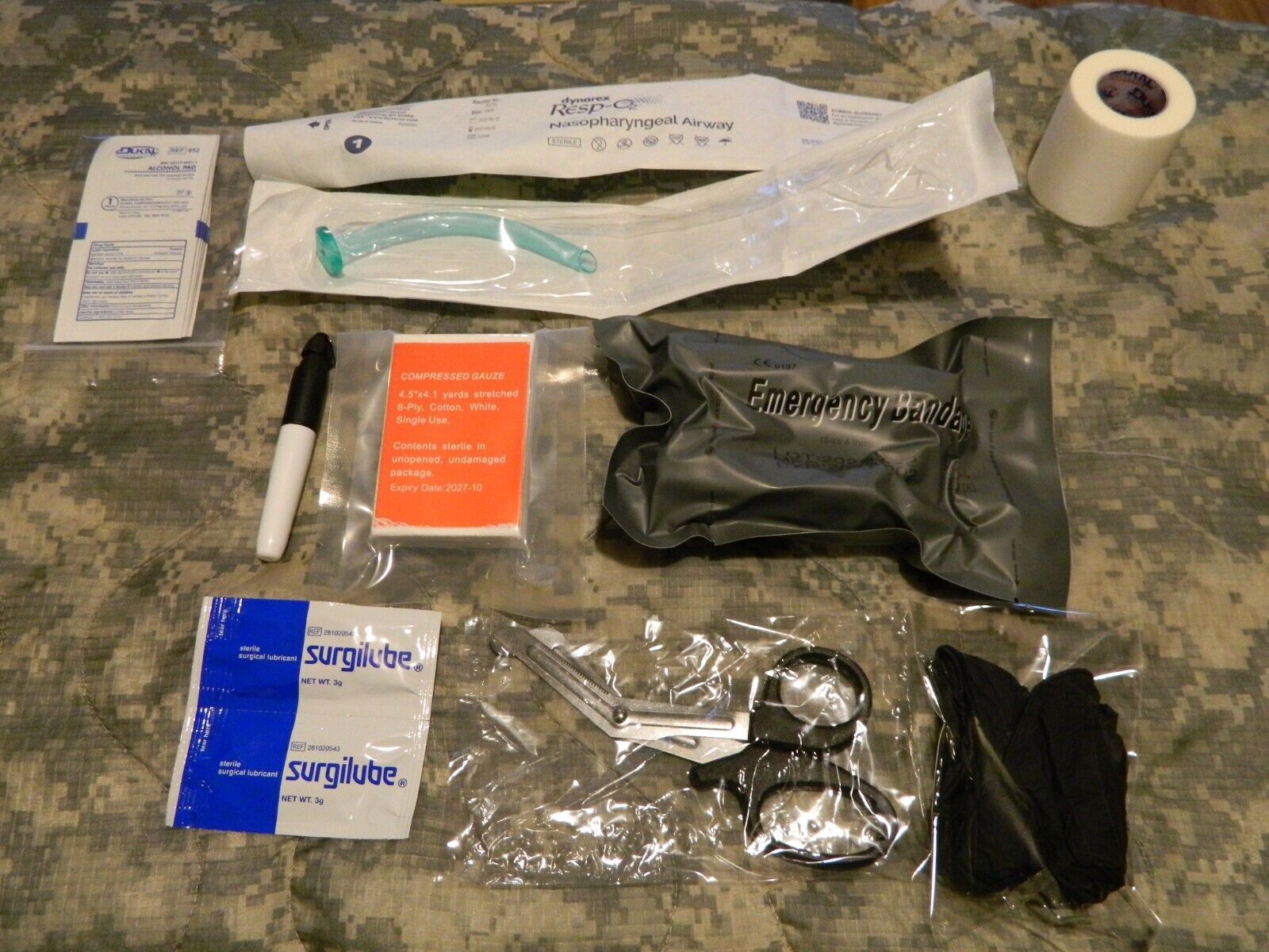 New Complete US MILITARY ACU IFAK First Aid Kit Re-Supply Kit