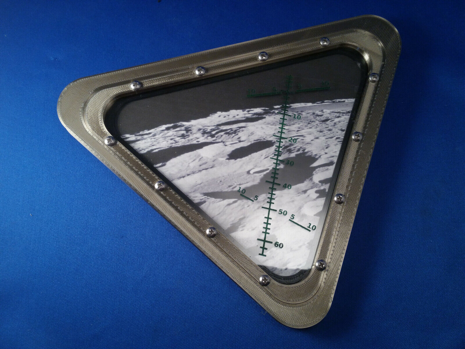 Replica Apollo 11 Lunar Module Window W/Lunar landscape - Neil Armstrong