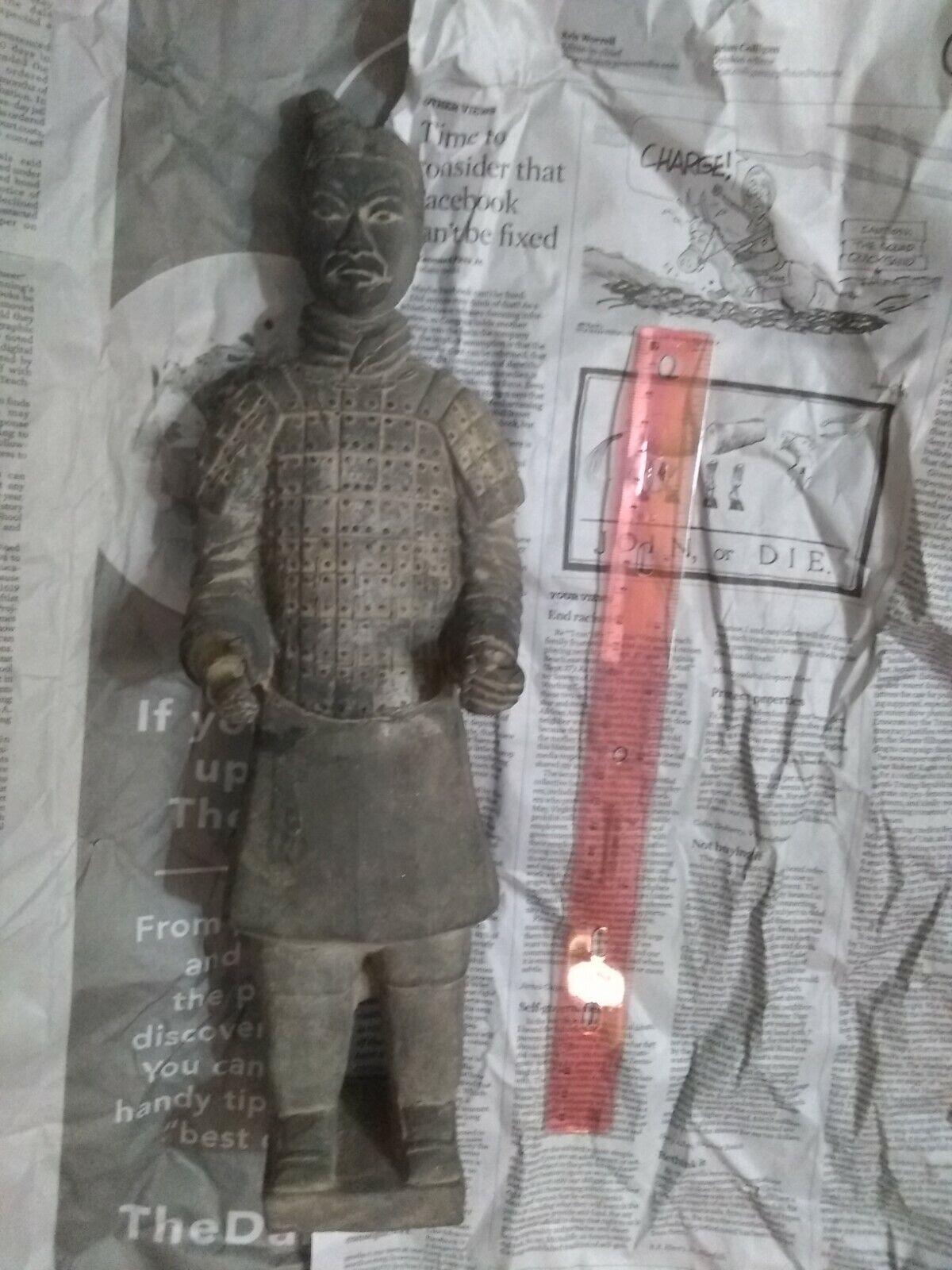 Chinese Emperor of Qin Mausoleum-Style Terracotta Warrior Statue -AUTHENTIC