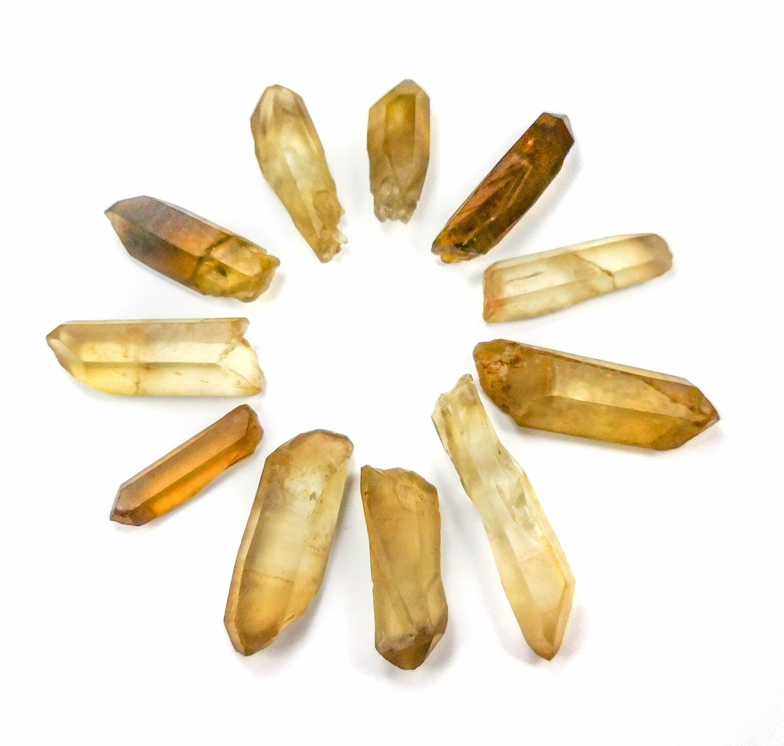 Natural Untreated Citrine Crystal Point (3 pcs ) from Congo Raw Stones