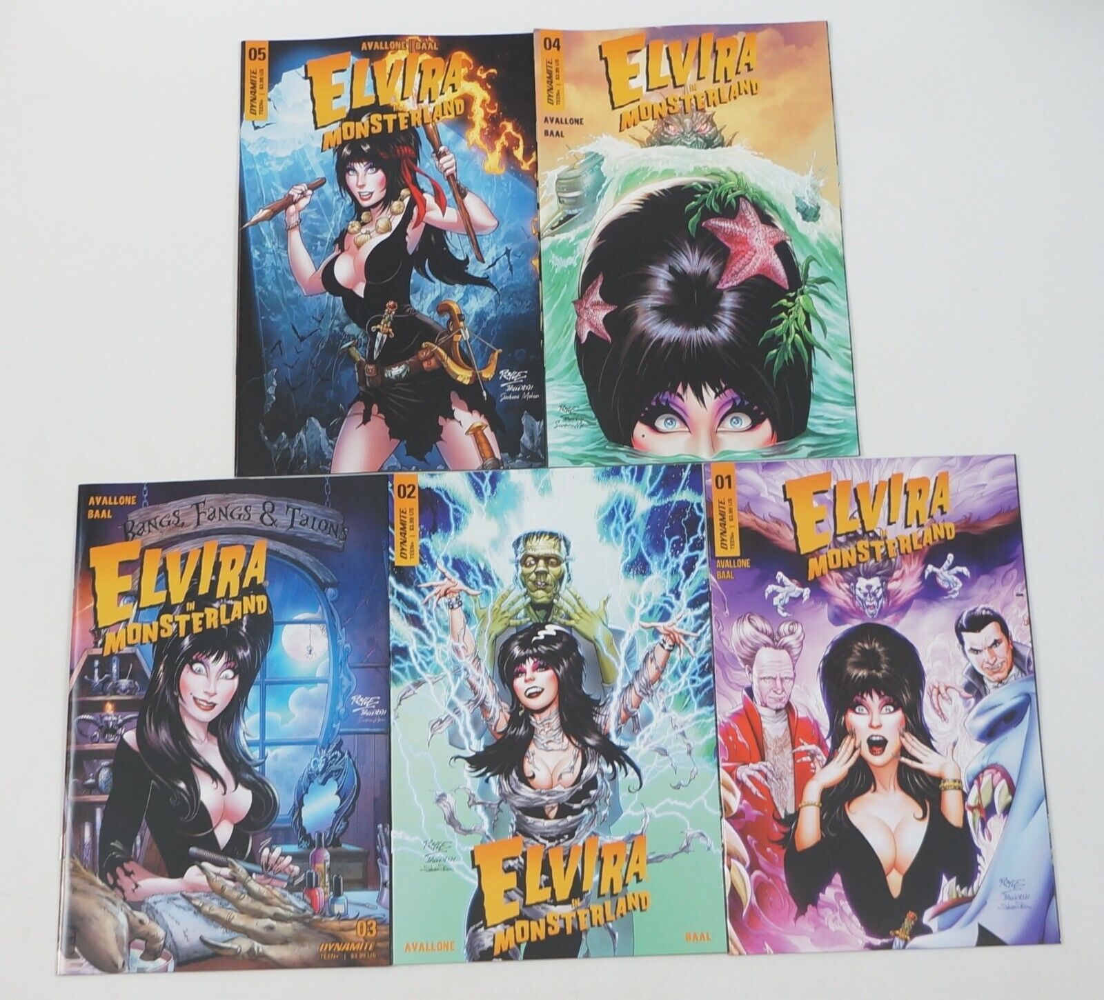 Elvira in Monsterland #1-5 VF/NM complete series John Royle - all B variants
