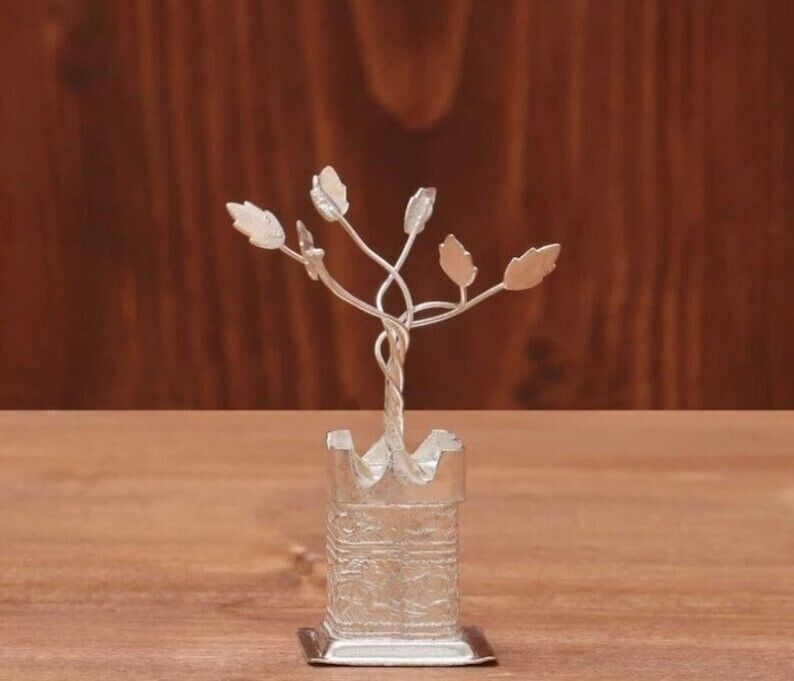 German Silver Tulsi Maadam Small, Christmas Decoration, Personalized Gift