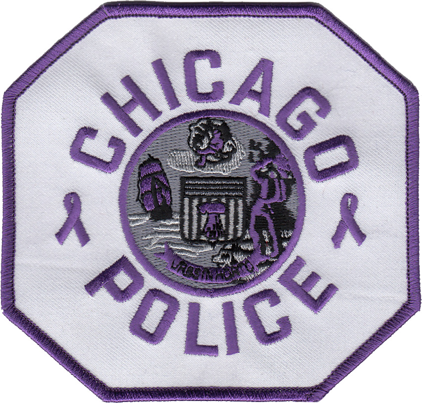 CHICAGO POLICE SHOULDER PATCH: Purple Domestic Violence Awareness