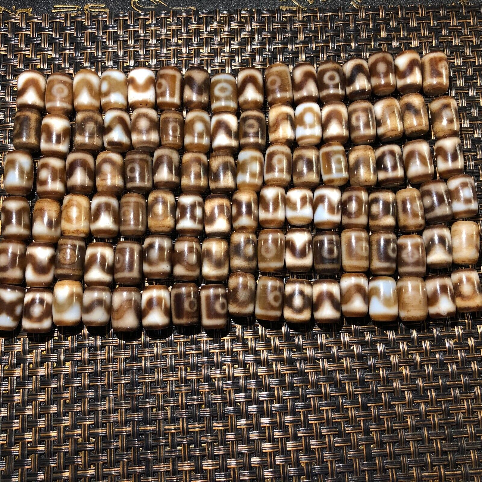 100pcs Magic Tibetan Old Agate Multiple patterns Totem dZi Bead11*16mm